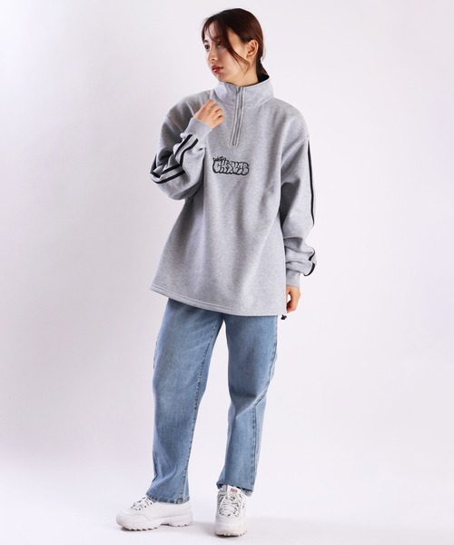 WESTSEA（ウエストシー）の「ストレッチ 裏起毛 ビリヤードロゴ サイコロ デザイン ハーフジッププルオーバー（スウェット・メンズ・グリーン/アッシュ/ブラック系その他/グレー系その他/杢グレー/ブラック・M/L）」の15枚目の写真