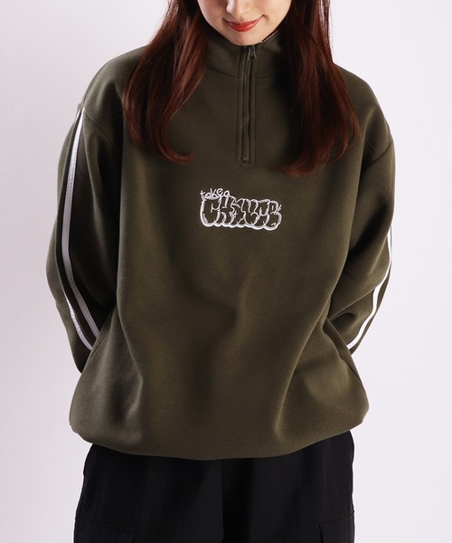 WESTSEA（ウエストシー）の「ストレッチ 裏起毛 ビリヤードロゴ サイコロ デザイン ハーフジッププルオーバー（スウェット・メンズ・グリーン/アッシュ/ブラック系その他/グレー系その他/杢グレー/ブラック・M/L）」の17枚目の写真