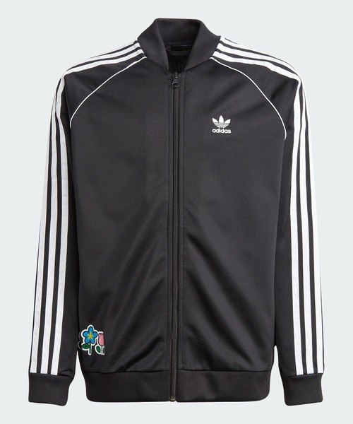 adidas（アディダス）の「アディダス オリジナルス × ハローキティ SST トップ / ジャージ / アディダスオリジナルス adidas Originals（ナイロンジャケット・キッズ・ブラック・130/140/150/160/170）」の4枚目の写真