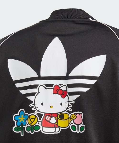 adidas（アディダス）の「アディダス オリジナルス × ハローキティ SST トップ / ジャージ / アディダスオリジナルス adidas Originals（ナイロンジャケット・キッズ・ブラック・130/140/150/160/170）」の8枚目の写真