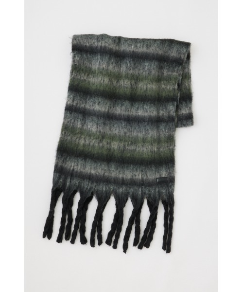 SLY(スライ)の「SHAGGY BORDER STOLE シャギー ボーダー ストール(ストール/ショール・レディース・ブラック系その他2・FREE)」の1枚目の写真