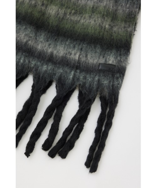 SLY(スライ)の「SHAGGY BORDER STOLE シャギー ボーダー ストール(ストール/ショール・レディース・ブラック系その他2・FREE)」の3枚目の写真
