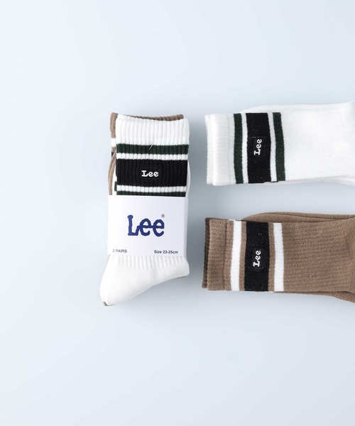 Lee(リー)の「Lee(リー)【2足セット】レギュラーソックス(ソックス/靴下・レディース・ブルー・L/M)」の10枚目の写真