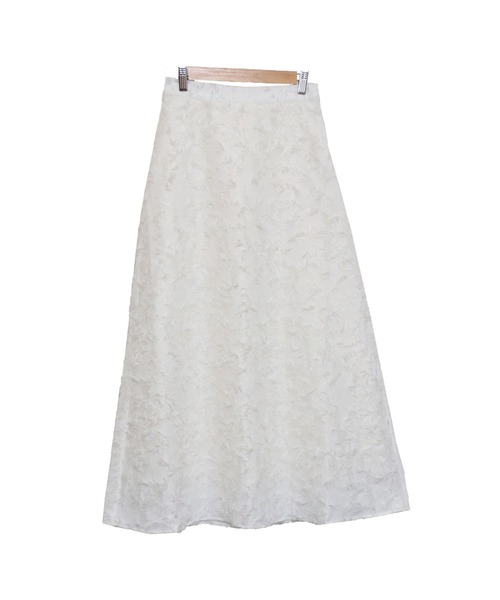 mili an deni（ミリアンデニ）の「フリンジAラインスカート（スカート・レディース・オフホワイト/ピンクベージュ/ブラック・M）」の19枚目の写真