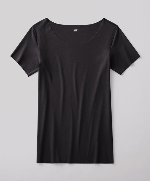 in.T(インティー)の「Tシャツ専用インナー『in.T(インティー)』クルーネックTシャツ 3分袖(インナーウェア/肌着・メンズ・ライトベージュ/ブラック・MEDIUM/LARGE/X-LARGE)」の4枚目の写真