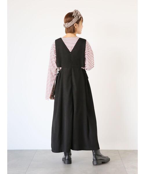 ehka sopo(エヘカソポ)の「サイドスリットジャンスカ(ワンピース・レディース・モカ/ブラック/グリーン・F)」の4枚目の写真