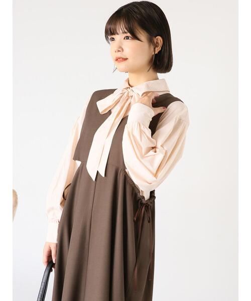 ehka sopo(エヘカソポ)の「サイドスリットジャンスカ(ワンピース・レディース・モカ/ブラック/グリーン・F)」の10枚目の写真