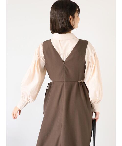 ehka sopo(エヘカソポ)の「サイドスリットジャンスカ(ワンピース・レディース・モカ/ブラック/グリーン・F)」の11枚目の写真