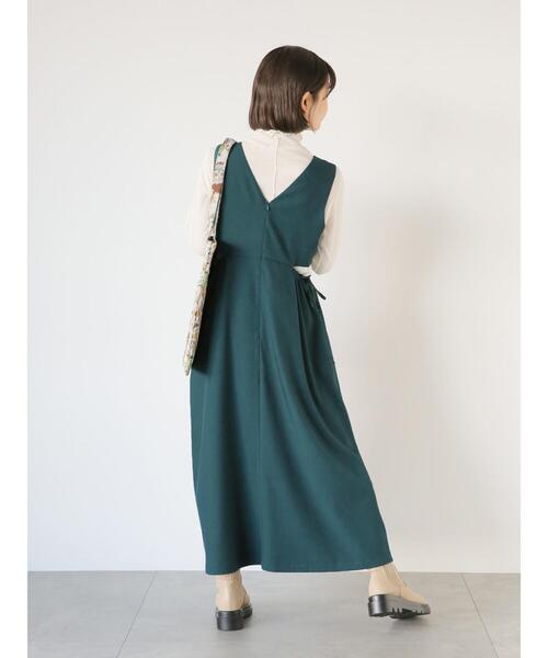 ehka sopo(エヘカソポ)の「サイドスリットジャンスカ(ワンピース・レディース・モカ/ブラック/グリーン・F)」の18枚目の写真