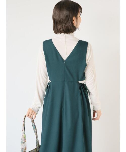 ehka sopo(エヘカソポ)の「サイドスリットジャンスカ(ワンピース・レディース・モカ/ブラック/グリーン・F)」の19枚目の写真