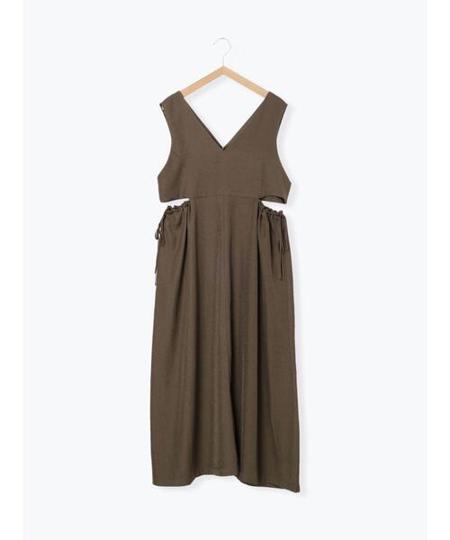 ehka sopo(エヘカソポ)の「サイドスリットジャンスカ(ワンピース・レディース・モカ/ブラック/グリーン・F)」の21枚目の写真