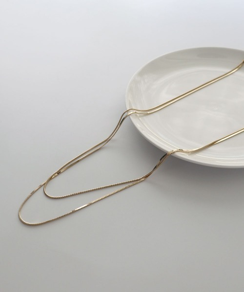 CEMONEMO(セモネモ)の「2連 スネークチェーン ロングネックレス(ネックレス・レディース・ゴールド/シルバー・FREE)」の7枚目の写真