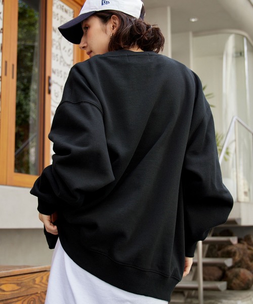 BARK MANHATTAN（バークマンハッタン）の「USAコットン ヘビーウェイト裏起毛 オーバーサイズクルーネックスウェット（スウェット・メンズ・モカ/グレイッシュブルー/カーキ/ブラック/グレー系/アッシュグレー・M/L）」の14枚目の写真