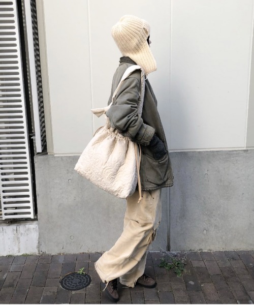 CONTROL FREAK（コントロールフリーク）の「CONTROL FREAK(コントロールフリーク)バラクラバニットキャップ（ニットキャップ/ビーニー・レディース・ブラック/ベージュ/アイボリー/ブラウン/レッド・FREE）」の10枚目の写真