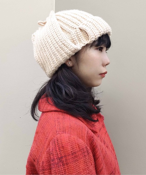 CONTROL FREAK（コントロールフリーク）の「CONTROL FREAK(コントロールフリーク)バラクラバニットキャップ（ニットキャップ/ビーニー・レディース・ブラック/ベージュ/アイボリー/ブラウン/レッド・FREE）」の17枚目の写真