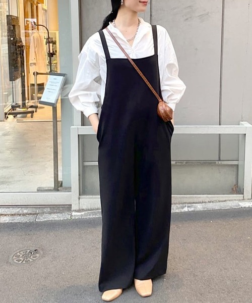 SHENERY（シーナリー）の「カットジョーゼットキャミサロペット（サロペット/オーバーオール・レディース・ブラック・36/38）」の8枚目の写真