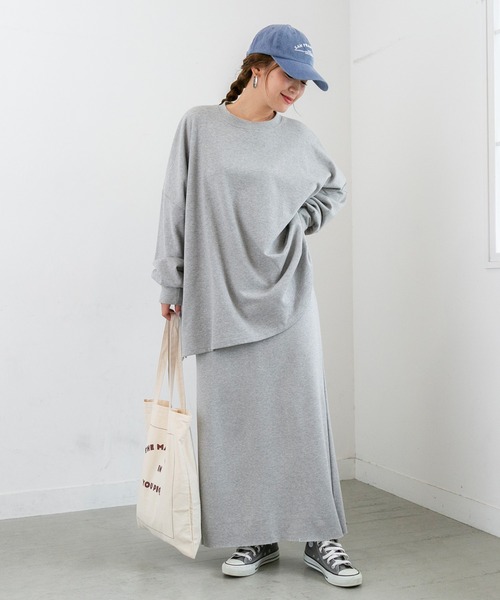 PICHI（ピイチ）の「セルフカットバックスリットマキシスカート（スカート・レディース・グレー/オートミール/ブラック・FREE）」の11枚目の写真