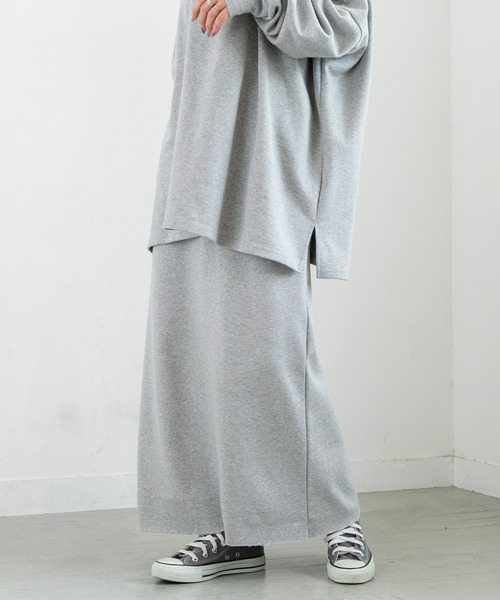 PICHI（ピイチ）の「セルフカットバックスリットマキシスカート（スカート・レディース・グレー/オートミール/ブラック・FREE）」の12枚目の写真