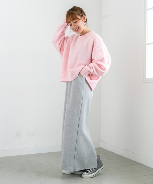 PICHI（ピイチ）の「セルフカットバックスリットマキシスカート（スカート・レディース・グレー/オートミール/ブラック・FREE）」の13枚目の写真