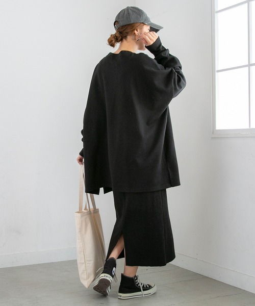 PICHI（ピイチ）の「セルフカットバックスリットマキシスカート（スカート・レディース・グレー/オートミール/ブラック・FREE）」の21枚目の写真