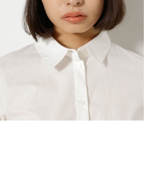 LAGUA GEM(ラグアジェム)の「CURVE CUT シャツ(Tシャツ/カットソー・レディース・ブラック/ホワイト・FREE)」の10枚目の写真