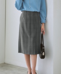 7days Life Styling | 【あったか裏起毛】ウール調ストレッチナロースカート(スーツスカート)