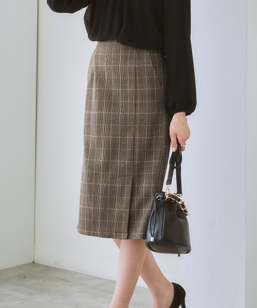 7days Life Styling（セブンデイズライフスタイリング）の「【あったか裏起毛】ウール調ストレッチナロースカート（スーツスカート・レディース・モカ/ブラウン系その他/グレー系その他・LL/S/L/M）」の3枚目の写真