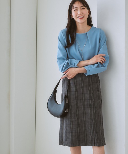 7days Life Styling（セブンデイズライフスタイリング）の「【あったか裏起毛】ウール調ストレッチナロースカート（スーツスカート・レディース・モカ/ブラウン系その他/グレー系その他・LL/S/L/M）」の4枚目の写真