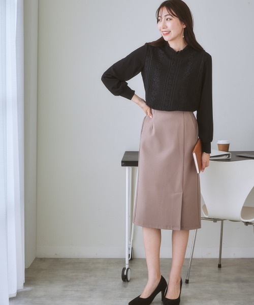 7days Life Styling（セブンデイズライフスタイリング）の「【あったか裏起毛】ウール調ストレッチナロースカート（スーツスカート・レディース・モカ/ブラウン系その他/グレー系その他・LL/S/L/M）」の8枚目の写真