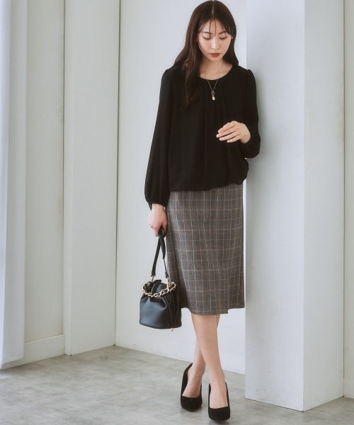 7days Life Styling（セブンデイズライフスタイリング）の「【あったか裏起毛】ウール調ストレッチナロースカート（スーツスカート・レディース・モカ/ブラウン系その他/グレー系その他・LL/S/L/M）」の11枚目の写真