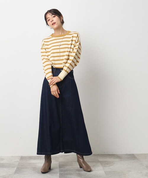 SHOO・LA・RUE(シューラルー)の「◆インしない派さんにも カシミヤライク ドロップショルダーニット(ニット/セーター・レディース・ライトグレー/ピンク系/ブラック/アイボリー系2/イエロー系2・00)」の20枚目の写真