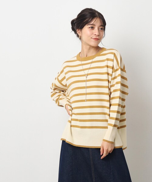 SHOO・LA・RUE(シューラルー)の「◆インしない派さんにも カシミヤライク ドロップショルダーニット(ニット/セーター・レディース・ライトグレー/ピンク系/ブラック/アイボリー系2/イエロー系2・00)」の21枚目の写真
