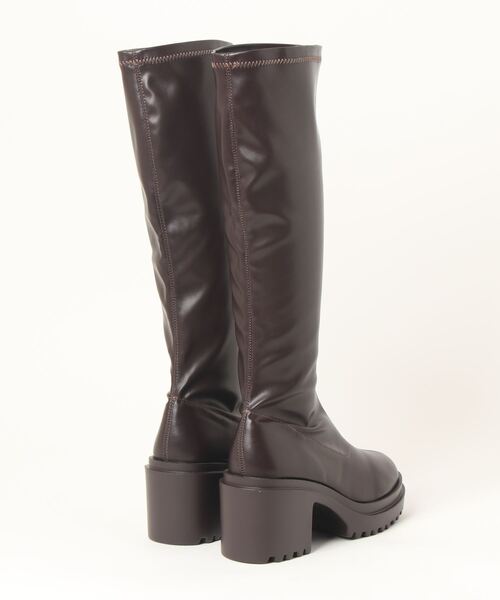 KOBE LETTUCE（コウベレタス）の「厚底ストレッチロングブーツ（ブーツ・レディース・ブラック/ブラウン・L/S/M）」の9枚目の写真