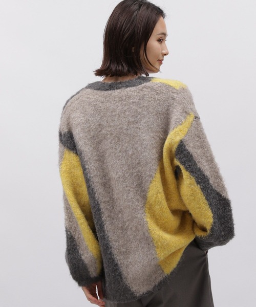 LAKOLE（ラコレ）の「インターシャニットカーディガン / 981606（カーディガン/ボレロ・レディース・イエロー/ブルー・SMALL/MEDIUM）」の11枚目の写真