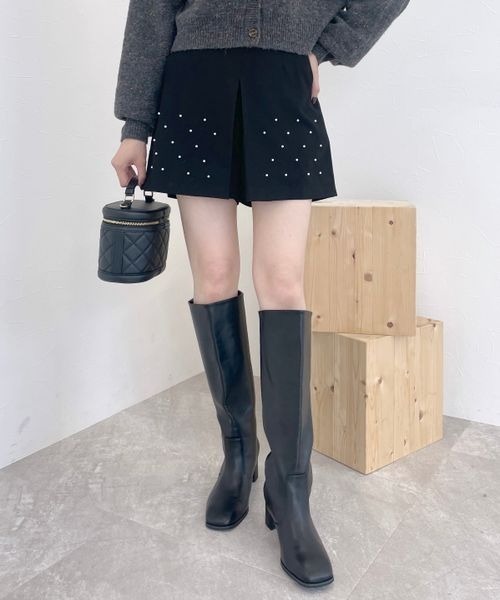 mysty woman（ミスティウーマン）の「パール付きショートパンツ 988047（その他パンツ・レディース・ブラウン/ブラック/ライトベージュ・FREE）」の9枚目の写真