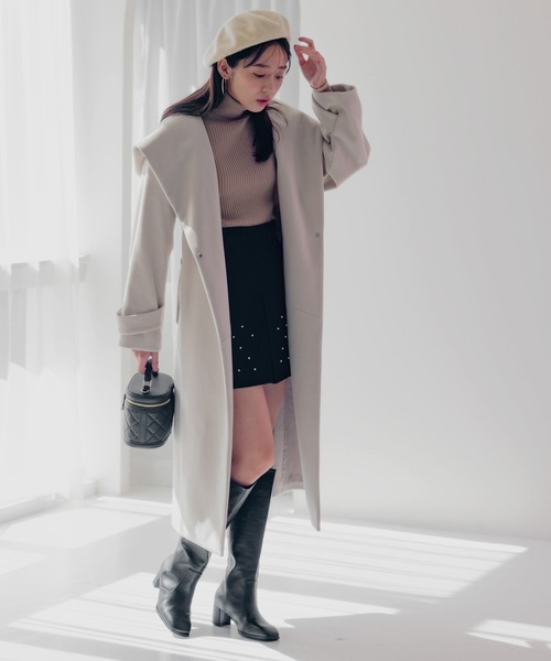 mysty woman（ミスティウーマン）の「パール付きショートパンツ 988047（その他パンツ・レディース・ブラウン/ブラック/ライトベージュ・FREE）」の5枚目の写真