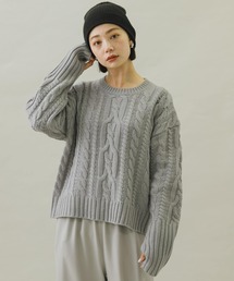 URBAN RESEARCH Sonny Label | ローゲージケーブルニットプルオーバー(ニット/セーター)