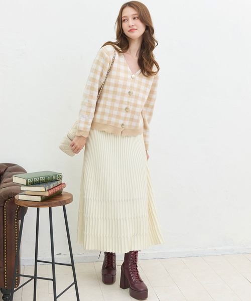 titty＆Co. PETIT（ティティアンドコープティ）の「【titty&Co.PETIT 】チェック柄ニットカーディガン（カーディガン/ボレロ・レディース・ブラック/ホワイト・FREE）」の17枚目の写真