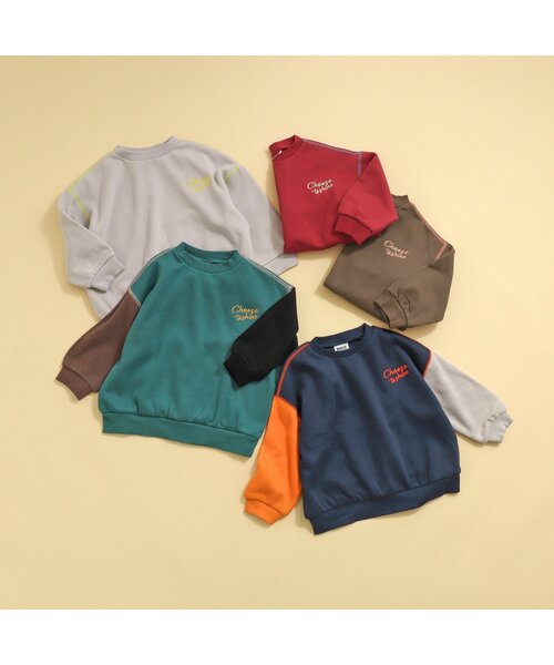 BREEZE（ブリーズ）の「【裏起毛・ユニセックス】あったかスタンダードトレーナー（スウェット・キッズ・ネイビー/レッド/グリーン/ブラウン/ライトグレー・100/140/110/150/120/130/90/80）」の13枚目の写真