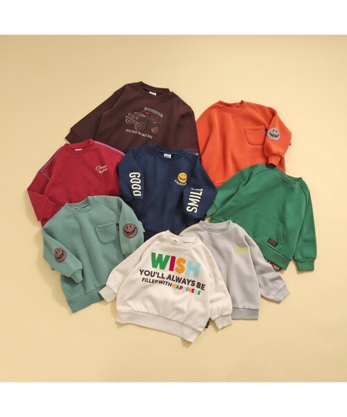 BREEZE（ブリーズ）の「【裏起毛・ユニセックス】あったかスタンダードトレーナー（スウェット・キッズ・ネイビー/レッド/グリーン/ブラウン/ライトグレー・100/140/110/150/120/130/90/80）」の14枚目の写真