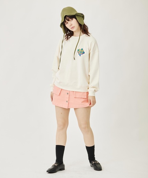 MILKFED.(ミルクフェド)の「GLITTER LOGO SWEAT TOP(スウェット・レディース・ライトピンク/ブラック/オフホワイト・L/M)」の6枚目の写真