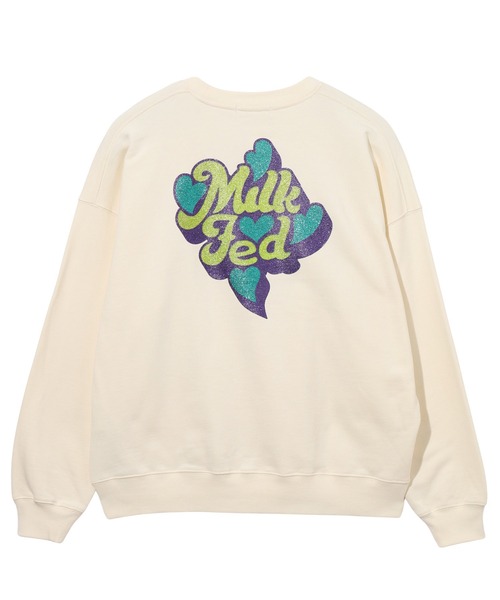 MILKFED.(ミルクフェド)の「GLITTER LOGO SWEAT TOP(スウェット・レディース・ライトピンク/ブラック/オフホワイト・L/M)」の10枚目の写真