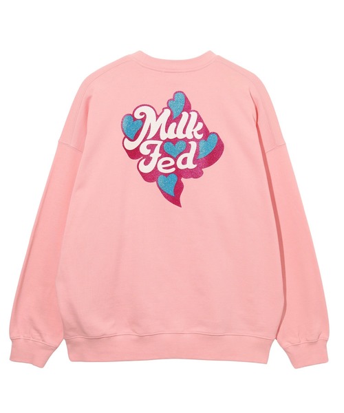 MILKFED.(ミルクフェド)の「GLITTER LOGO SWEAT TOP(スウェット・レディース・ライトピンク/ブラック/オフホワイト・L/M)」の12枚目の写真