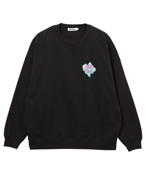 MILKFED.(ミルクフェド)の「GLITTER LOGO SWEAT TOP(スウェット・レディース・ライトピンク/ブラック/オフホワイト・L/M)」の13枚目の写真