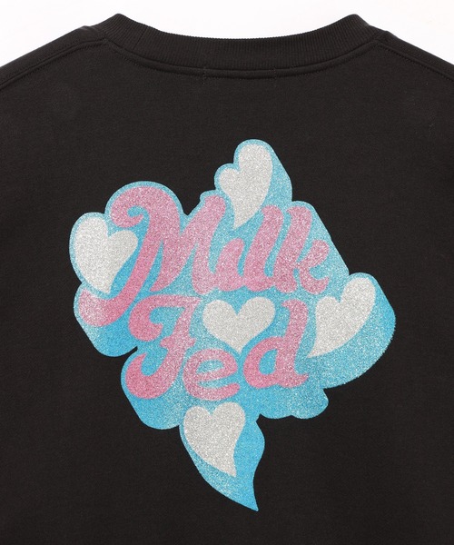 MILKFED.(ミルクフェド)の「GLITTER LOGO SWEAT TOP(スウェット・レディース・ライトピンク/ブラック/オフホワイト・L/M)」の20枚目の写真