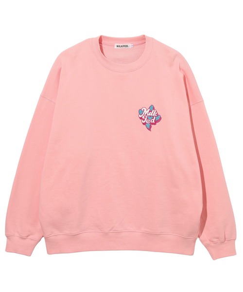 MILKFED.(ミルクフェド)の「GLITTER LOGO SWEAT TOP(スウェット・レディース・ライトピンク/ブラック/オフホワイト・L/M)」の11枚目の写真