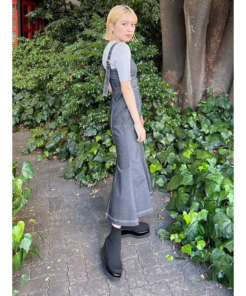 MURUA(ムルーア)の「リブソックスブーツ(ブーツ・レディース・アイボリー/ブラック・22.5/23.5/24.5)」の17枚目の写真