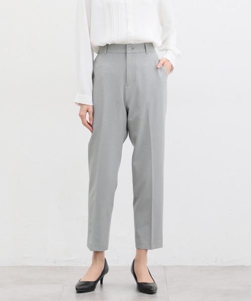 Honeys（ハニーズ）の「ストレッチウォッシャブルセンタープレスパンツ（股下６３ｃｍ）（スラックス・レディース・アイボリー/杢グレー/ベージュ/ブラック/ダークネイビー・M/LL/3L/L/S）」の13枚目の写真