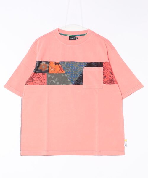 インドモチーフ パッチワーク Tシャツ