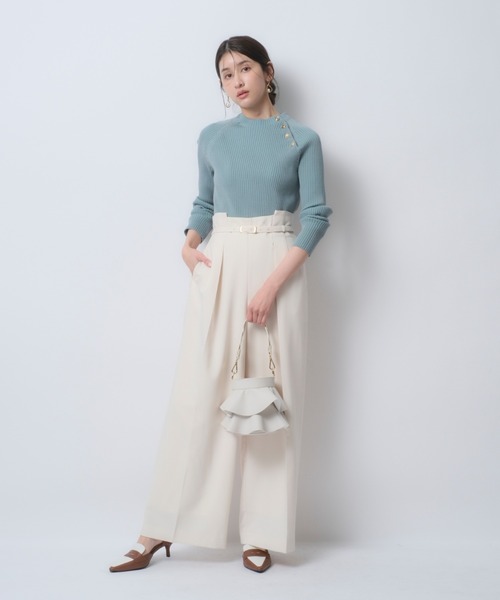 JUSGLITTY（ジャスグリッティー）の「ベルト付ワイドパンツ